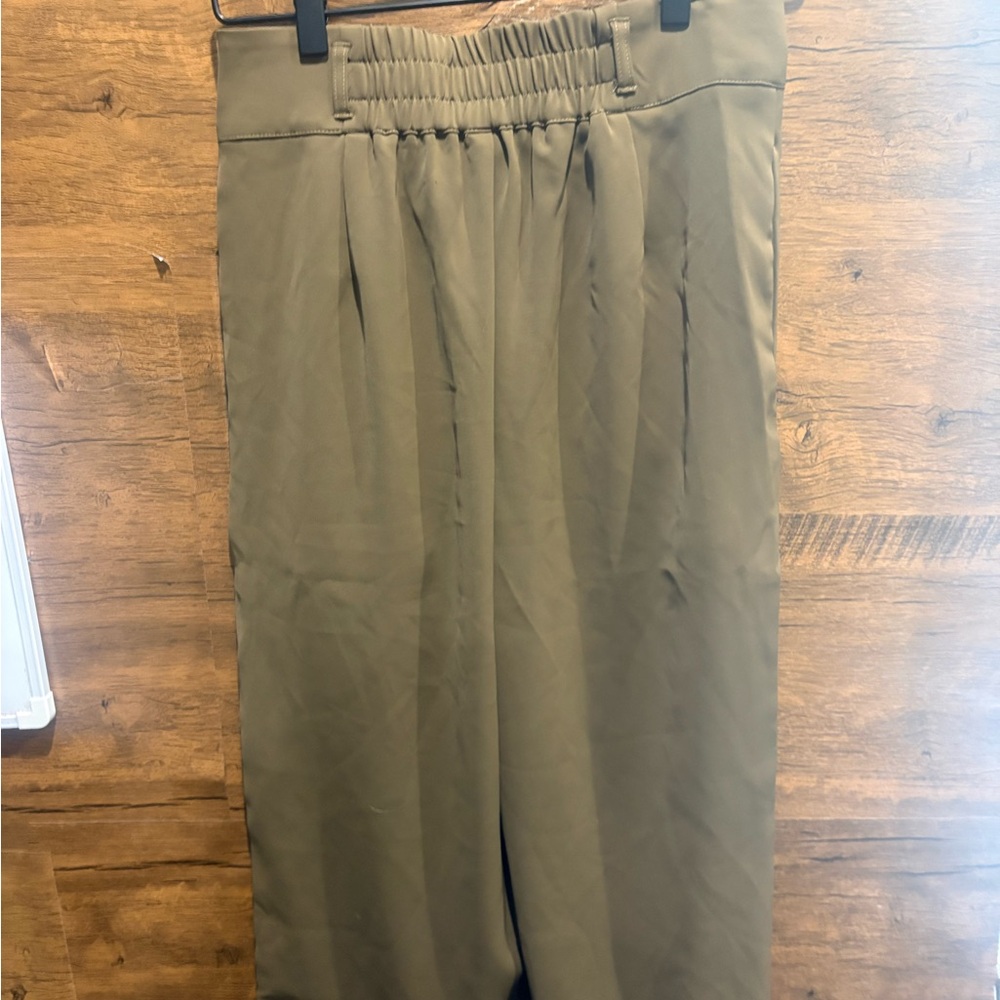 HALARA Wide Leg Pants in Olive Green waist 14 - Picture 6 of 6